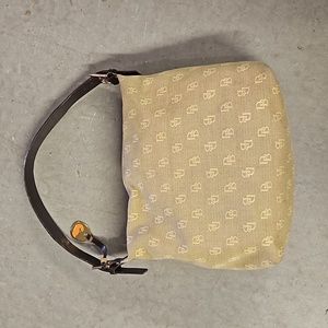 Dooney & Bourke Canvas Shoulder tote beige color